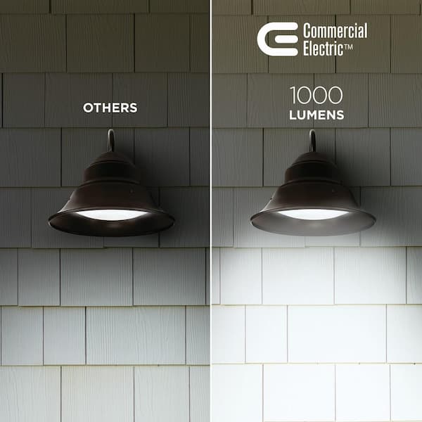 Commercial Electric 3500 Lumen Integrated LED Bronze Dusk to Dawn