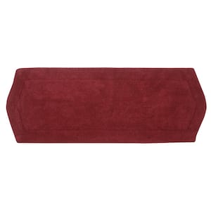 Waterford Collection 100% Cotton Tufted Non-Slip Bath Rug, 22 in. x60 in. Runner, Red
