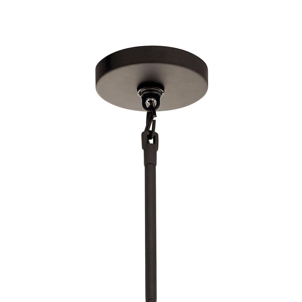 Circolo 27" Bronze 8-Light Oval Chandelier with Clear Glass