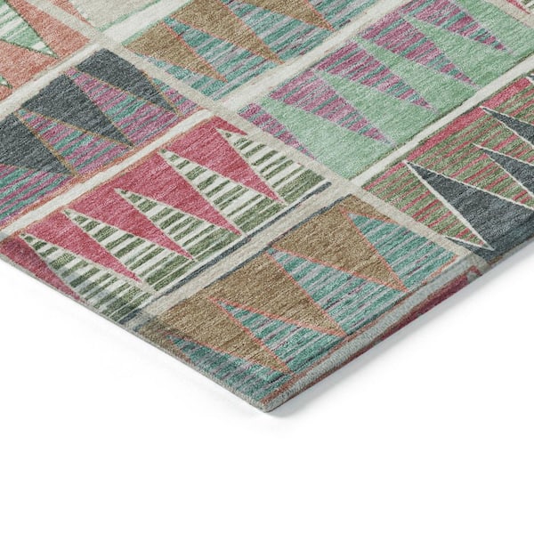 Chantille Machine Washable Indoor/Outdoor Abstract ACN2205 Salmon 3 ft. x 5 ft. Area Rug