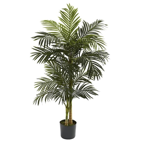 Nearly Natural Indoor 5 ft. Golden Cane Palm Artificial Tree