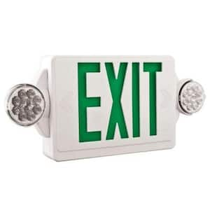 Quantum Thermoplastic Green LED Exit/Unit Combo