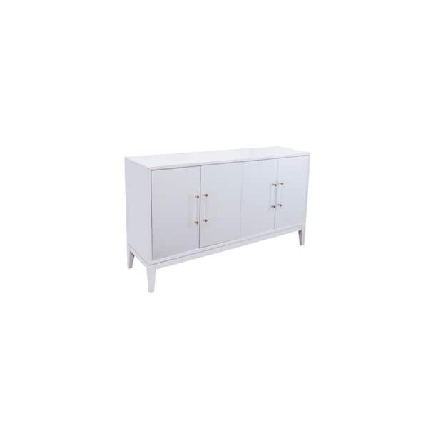 Best Master Furniture Maximillian Modern 61 in. White Rectangular Sideboard