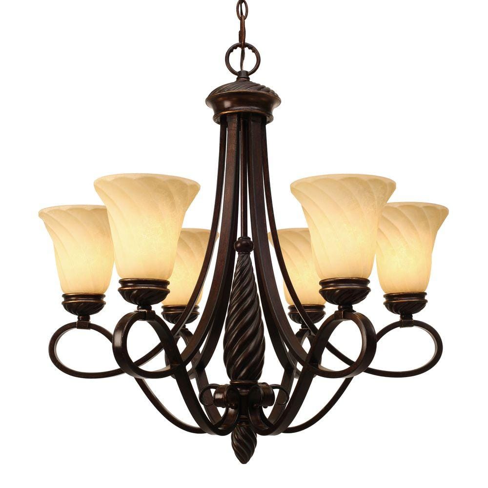 Golden Lighting Laurent Collection 6-Light Cordoban Bronze