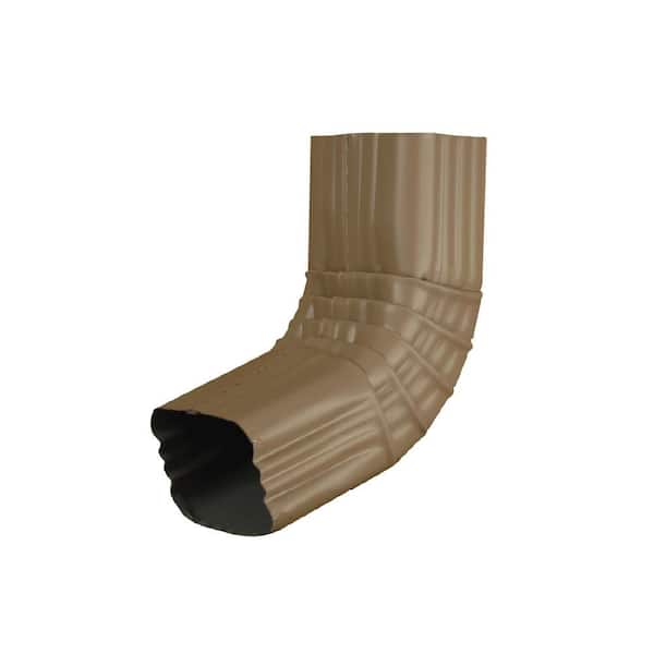 3 in. x 4 in. Natural Clay Aluminum Downspout A-Elbow