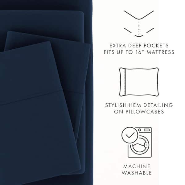 Becky Cameron Ultra-Soft Deep Pocket 4 Piece Microfiber Bed Sheet