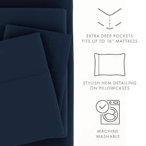 Becky Cameron Solid Microfiber Deep Pocket Sheet Set