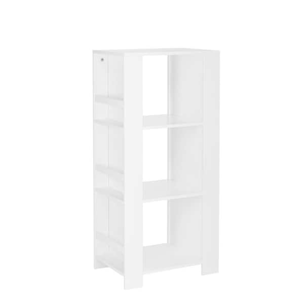 RiverRidge Home 17.38 in. Wide Painted Finish Kids Bookshelf and Toy Organizer Tower 3-Cubbies, 6-Bookracks with Optional 2-Piece Bins