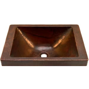 Santa Cruz Copper Bathroom Sink in Antique