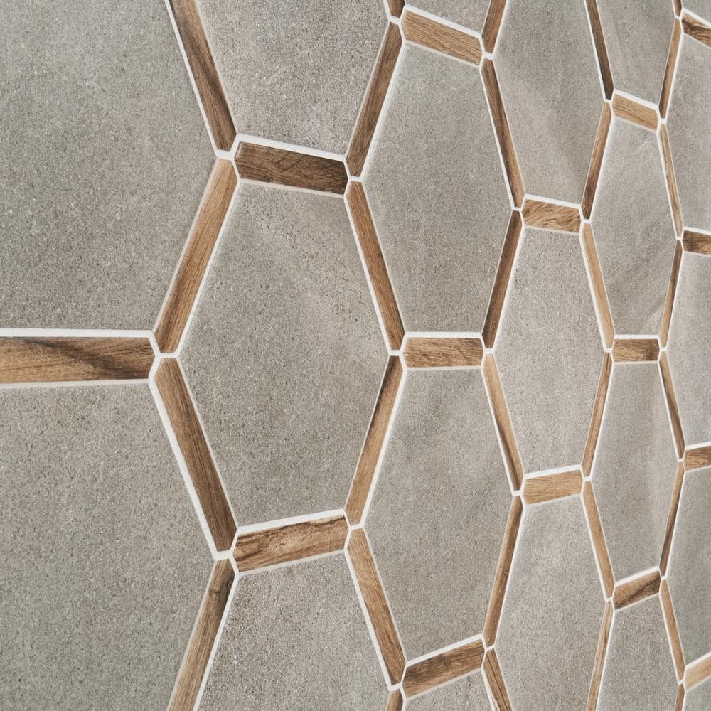 Samara Gray Hexagon Porcelain Tile with Matte Finish