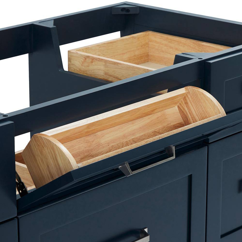Midnight Blue 55" Single Sink Vanity with Quartz Top