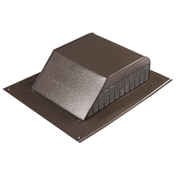 60 sq. in. NFA Galvanized Slant Back Roof Louver Vent in Brown