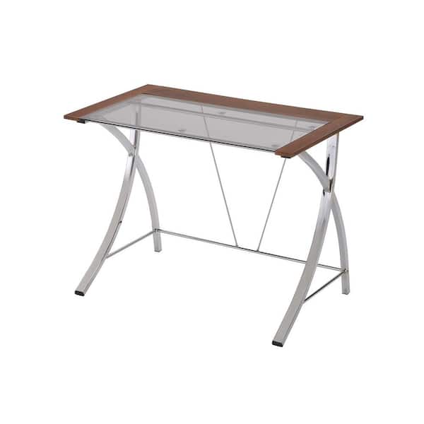ORE International Brown and Glass Desk
