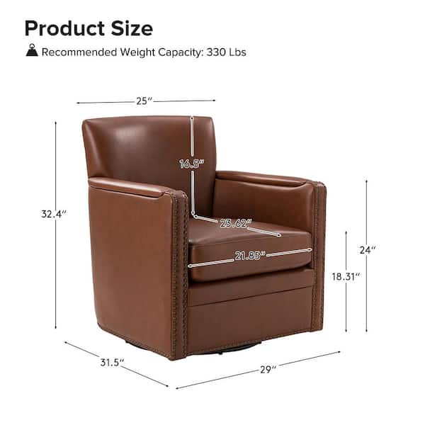 JAYDEN CREATION Amparo Brown 29 in. W Contemporary Genuine