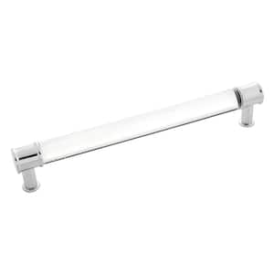 Midway Collection 7-1/2 in. (192 mm) Center-to-Center Crysacrylic with Chrome Cabinet Door and Drawer Pull