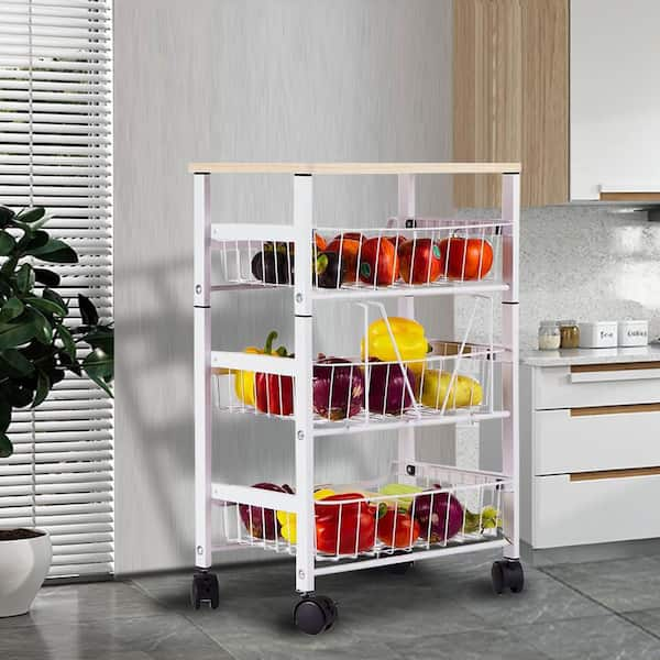 Tileon Antique brown 6-Tier Rolling Cart Gap Kitchen Slim Slide Out Storage  Tower Rack with Wheels, Kitchen, Bathroom Laundry WYHDRA226 - The Home Depot