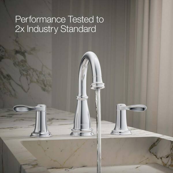 KOHLER Bellera 8 in. Widespread Double-Handle Bathroom Faucet in Polished Chrome