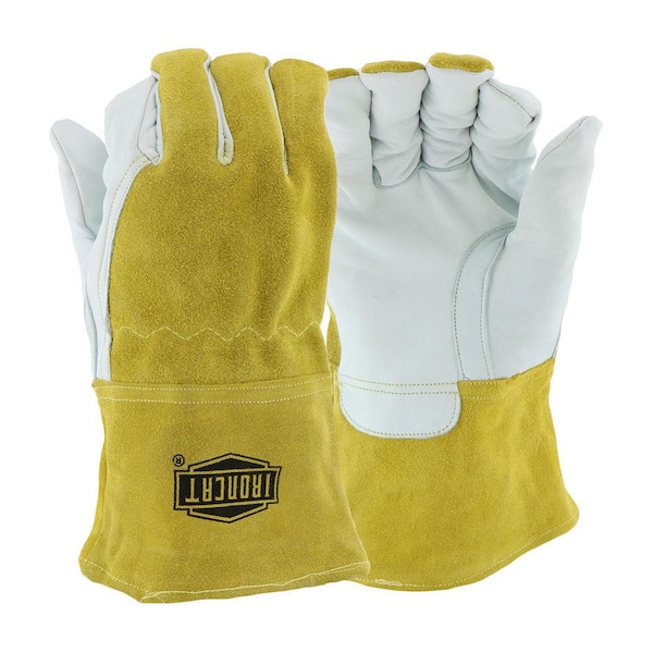 X-Large Premium Top Grain Goatskin Leather MIG Welding Gloves with Split Cowhide Back