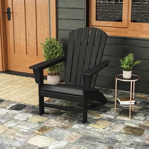 POLYWOOD Grant Park Traditional Curveback Adirondack Chair in Navy