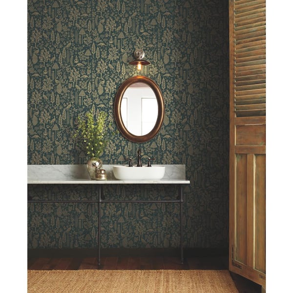 Menagerie Toile Unpasted Wallpaper (Covers 60.75 sq. ft.)