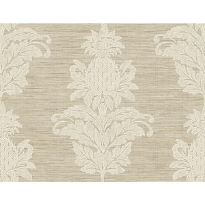 Pineapple Grove Brown Damask Paper Strippable Roll (Covers 60.8 sq. ft.)