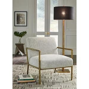 Ryandale Gold Polyester Arm Chair