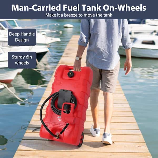 Sunvasagoo 15 Gallon Fuel Caddy, Portable Gasoline Tank Container