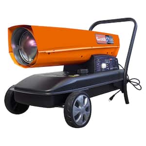 215,000 BTU Kerosene/Diesel Space Heater Movable Torpedo Forced Air with Thermostat Control and Overheat Protection