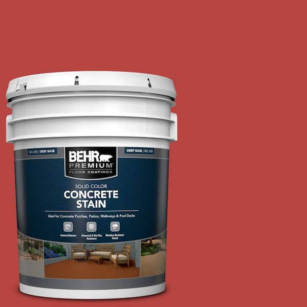 5 gal. #OSHA-5 OSHA SAFETY RED Solid Color Flat Interior/Exterior Concrete Stain