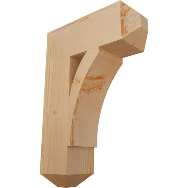 Ekena Millwork 5.5 in. x 26 in. x 18 in. Douglas Fir Thorton Craftsman Smooth Bracket