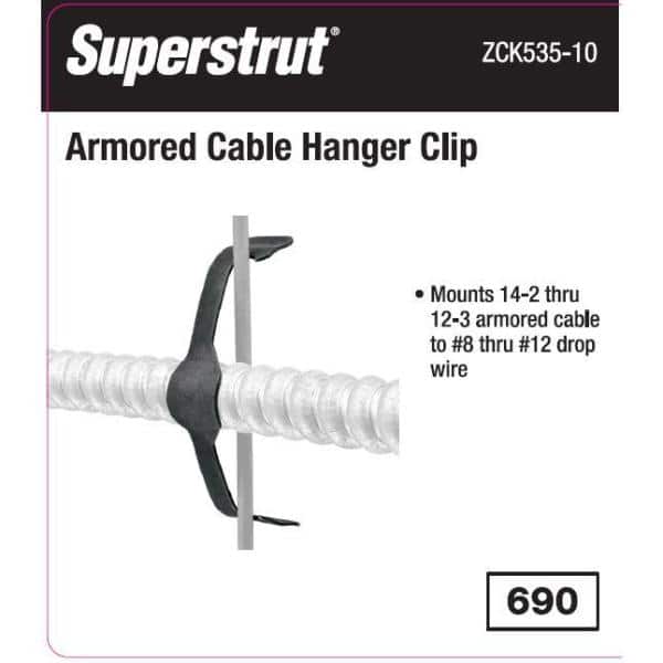 Superstrut Flexible Conduit Hanger from Drop Wire for #8-#12 Wire (10-Pack)  ZCK535-10 - The Home Depot