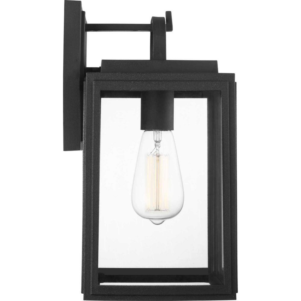 Coastal-Inspired Black Bronze Outdoor Lantern with Clear Glass