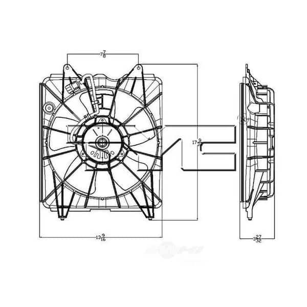TYC Engine Cooling Fan Assembly 2006-2011 Honda Civic 1.3L