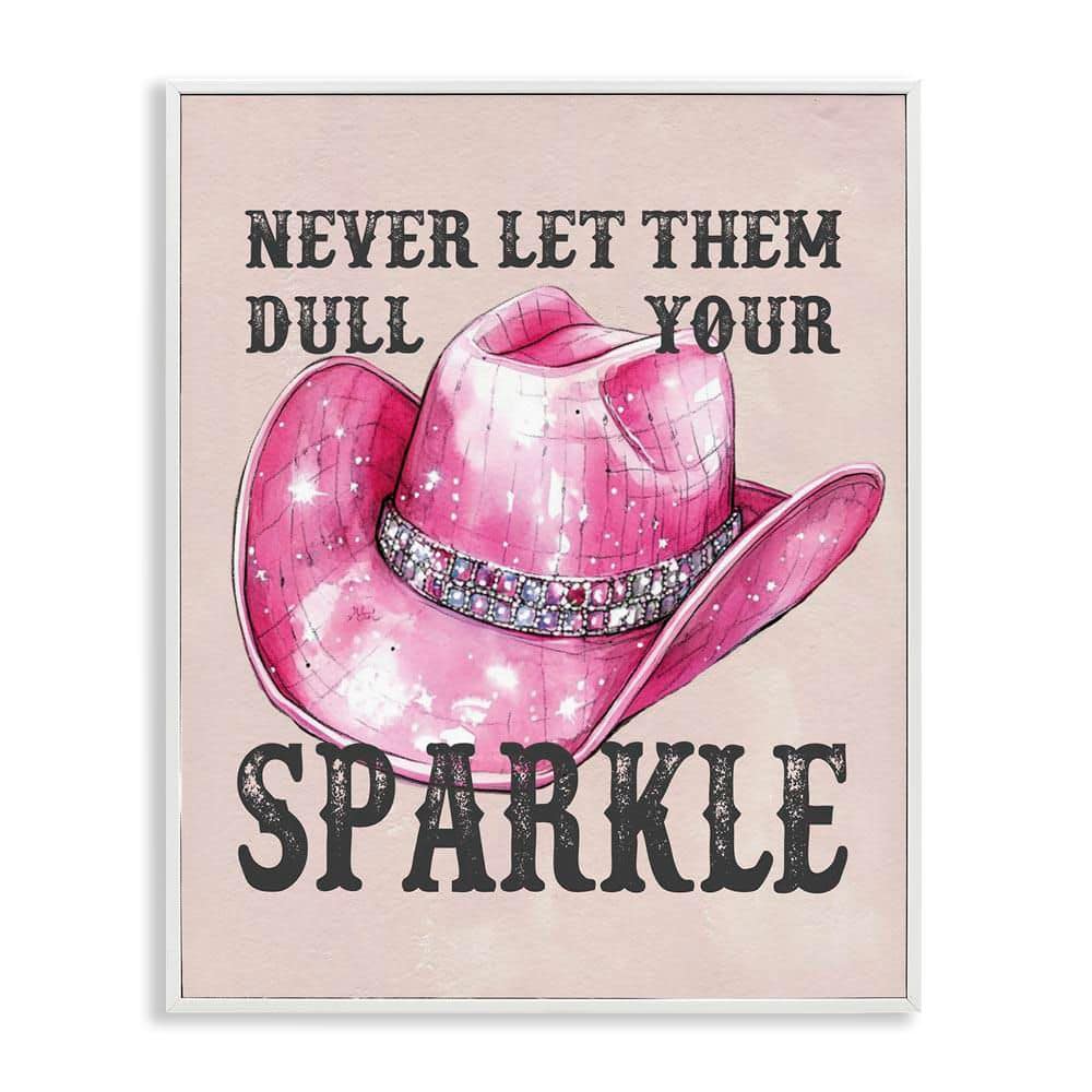 Never Let Them Dull Your Sparkle by Lettered and Lined White Framed Typography Giclee Art Print 30 in. x 24 in. price history on PriceWatchPro