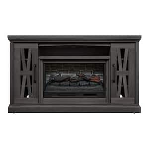 Chelsea 62 in. Freestanding Electric Fireplace TV Stand in Gray Fawn Aged Oak