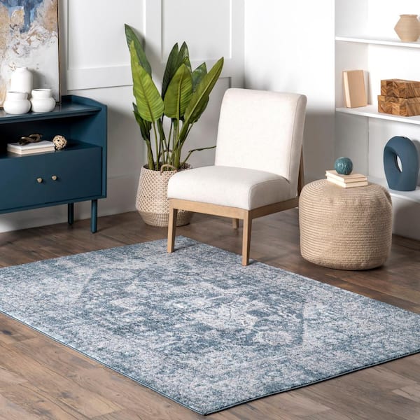 Justine Blue 4 ft. x 6 ft.  Persian Area Rug