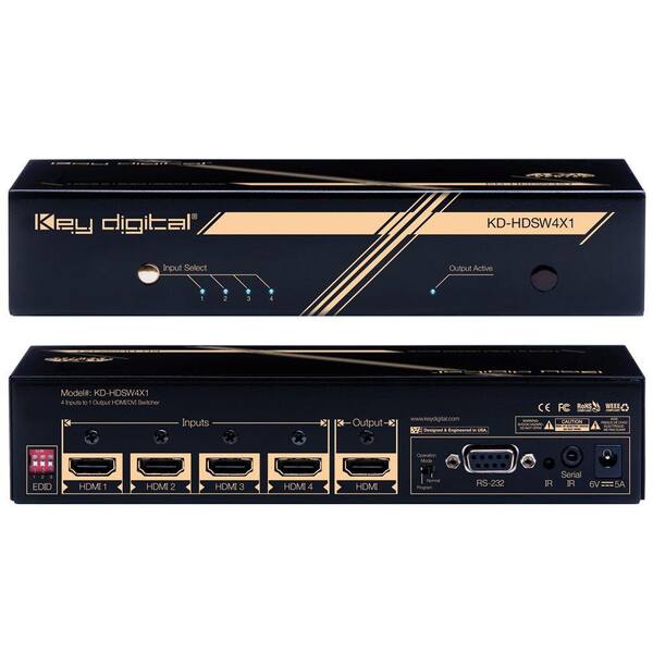 Key Digital 4 to 1 HDMI Switcher-DISCONTINUED