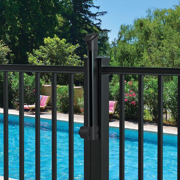 Nylon/Stainless Steel Black Locking Pool Safety Latch