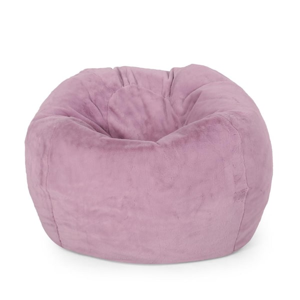 Noble House Enger Lavender Faux Fur Foot Bean Bag 106967 The