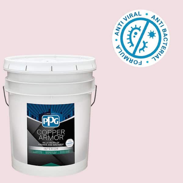 COPPER ARMOR 5 gal. PPG1183-1 Ballerina Semi-Gloss Antiviral and Antibacterial Interior Paint with Primer