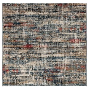 Theory Multi-Colored 2 ft. x 8 ft. Abstract Area Rug