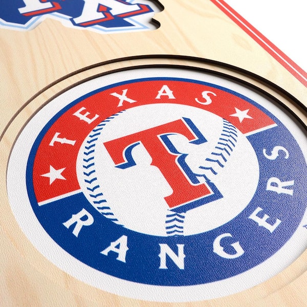 YouTheFan MLB Texas Rangers Wooden 8 in. x 32 in. 3D Stadium