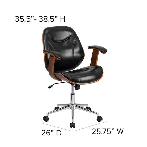 wood back office chair