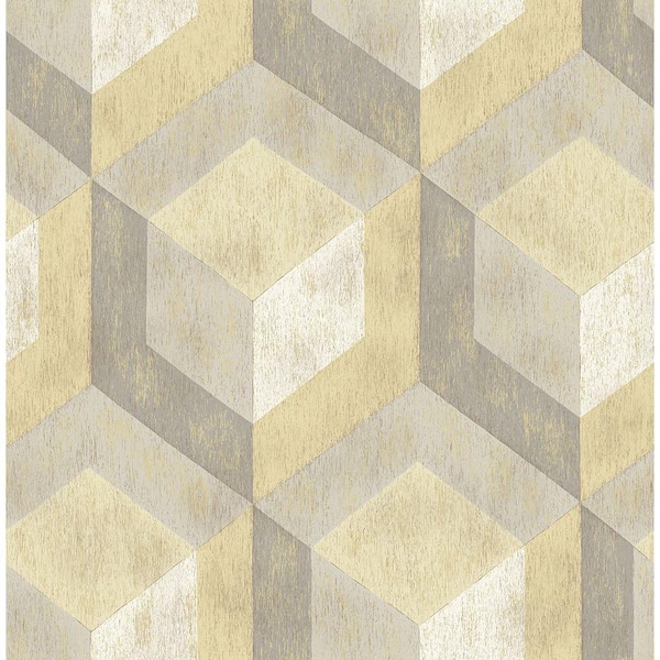 Brewster Clarabelle Beige Rustic Wood Tile Paper Strippable Wallpaper (Covers 56.4 sq. ft.)