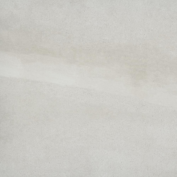 EMSER TILE Porto II White 31.5 in. x 31.5 in. Polished Concrete Look Porcelain Floor and Wall Tile (13.778 sq. ft./Case)