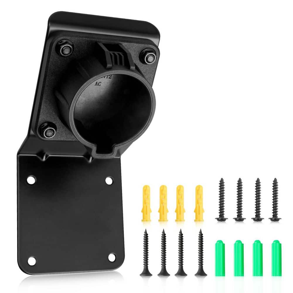 Automotive EV Charger Holder for J1772 Connectors, Space-Saving Downward Angle Wall Mount with Waterproof Design price history on PriceWatchPro
