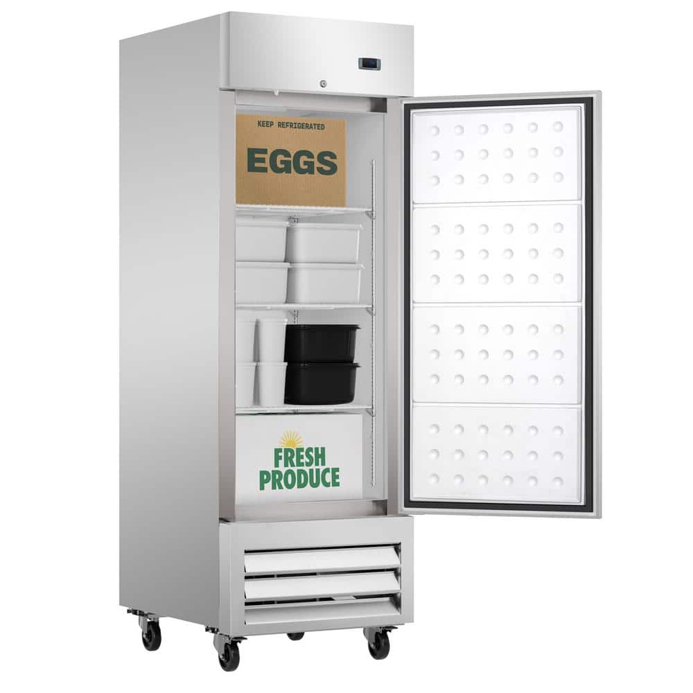 27" Stainless Steel Upright Convertible Refrigerator Freezer