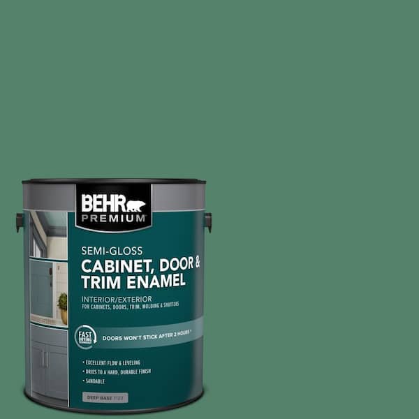 BEHR PREMIUM 1 gal. #M420-6 Tournament Field Semi-Gloss Enamel Interior/Exterior Cabinet, Door & Trim Paint