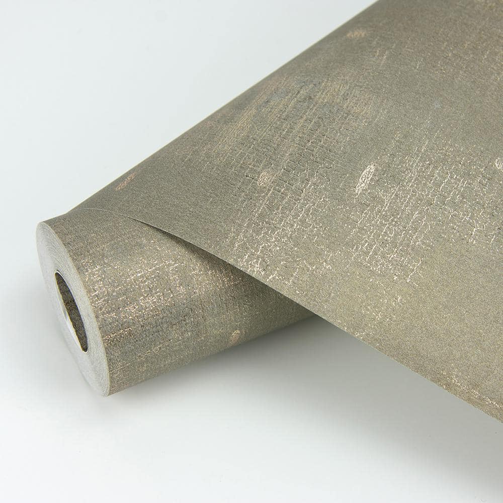 Portia Gold Distressed Non-Pasted Washable Wallpaper Roll
