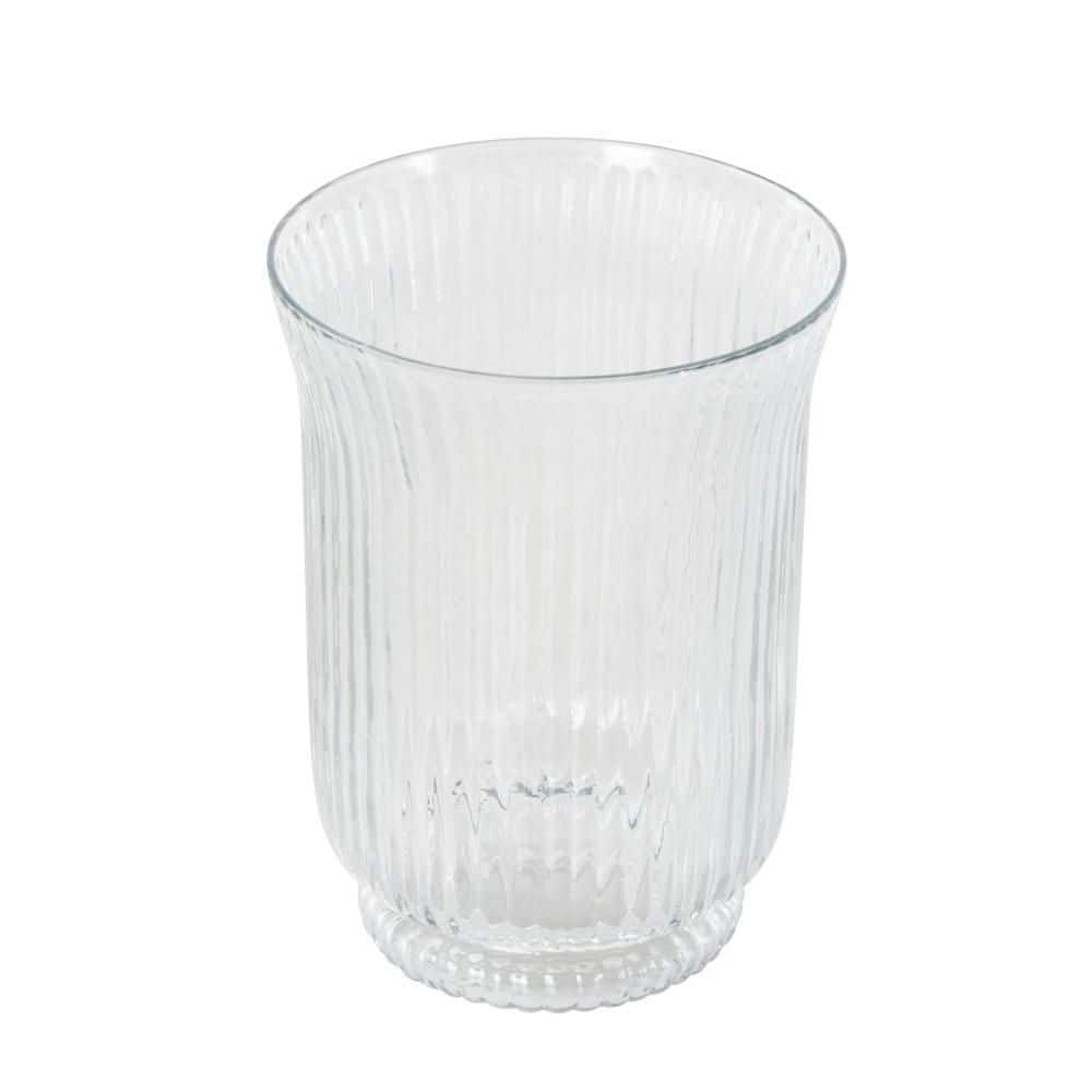 Clear Ribbed Glass Decorative Vase price history on PriceWatchPro